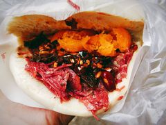 -清真马乐贝腊牛肉蛋黄菜夹馍(马蓉洒金桥店)