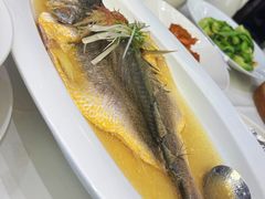 姜丝豆酱蒸黄花鱼-万龙洲海鲜(大兴绿地缤纷城店)