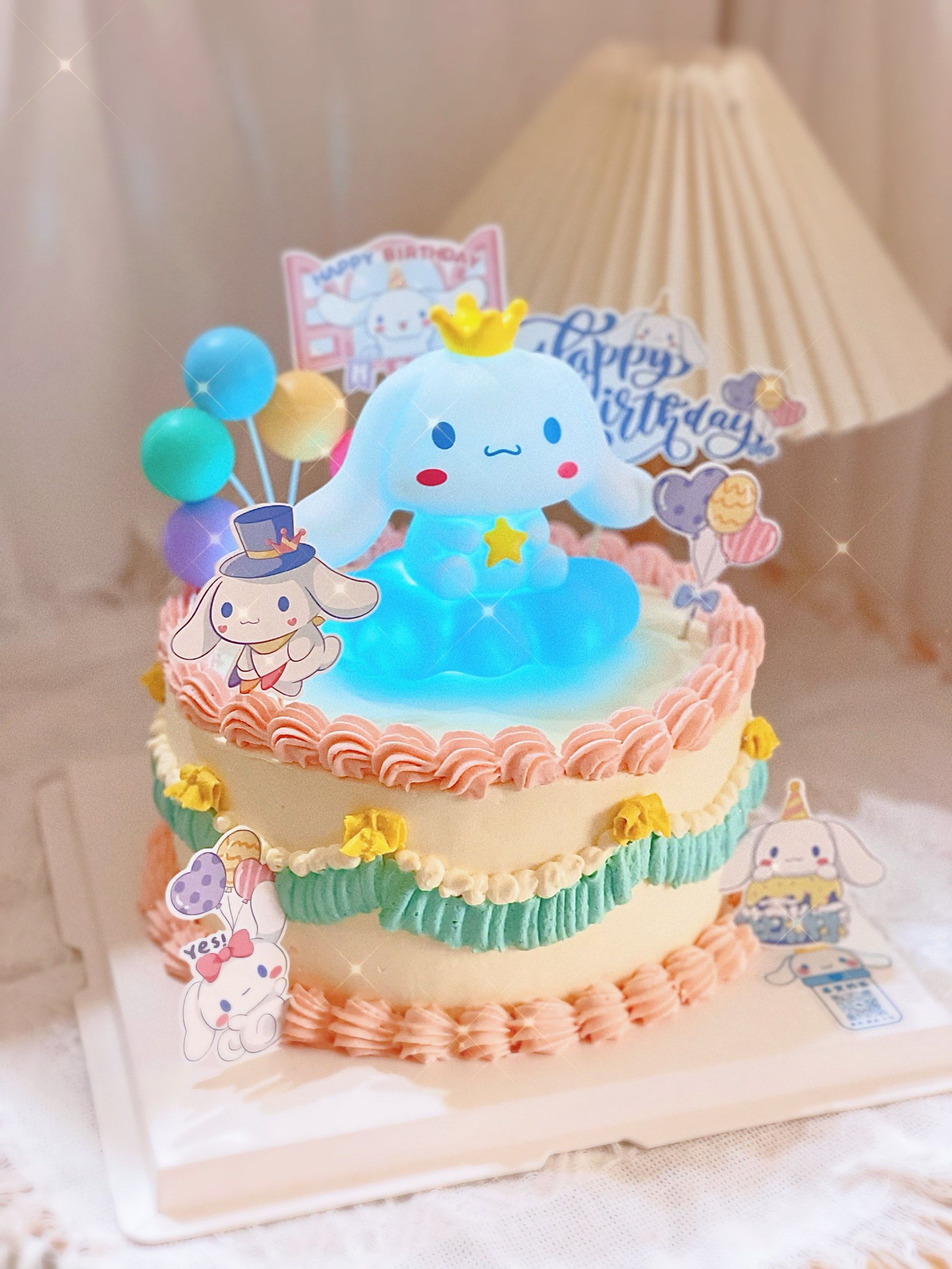 广州 | "发光玉桂狗"8寸生日蛋糕 女孩蛋