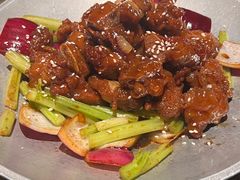 蒜香蜜汁排骨-绿茶餐厅(coco park 店)