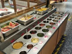 自助调料区-喜悦小串丹东小黄牛海鲜烧烤大排档(民主广场店)