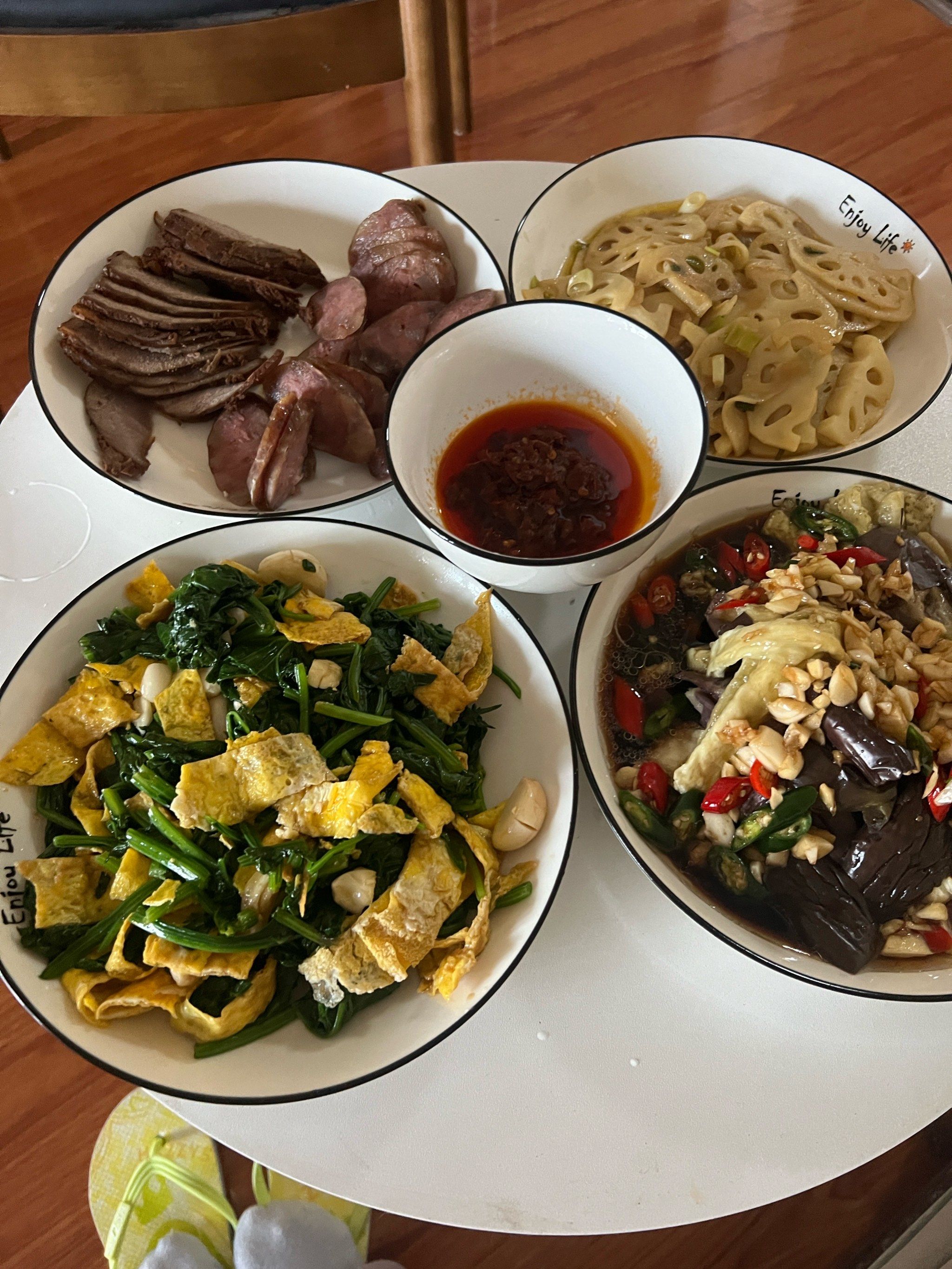 0元玩转这座城 自己做的家常菜,菠菜鸡蛋,牛肉