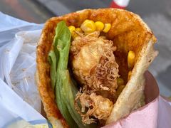 -小红车炸蛋葱油饼