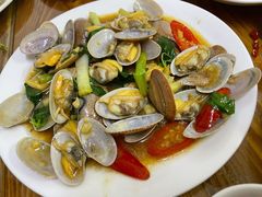 炒花甲-正宗普宁豆干坊·洪记砂锅粥(红领巾路店)