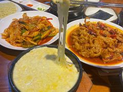 芝士玉米-红辣椒八爪鱼特色韩国料理