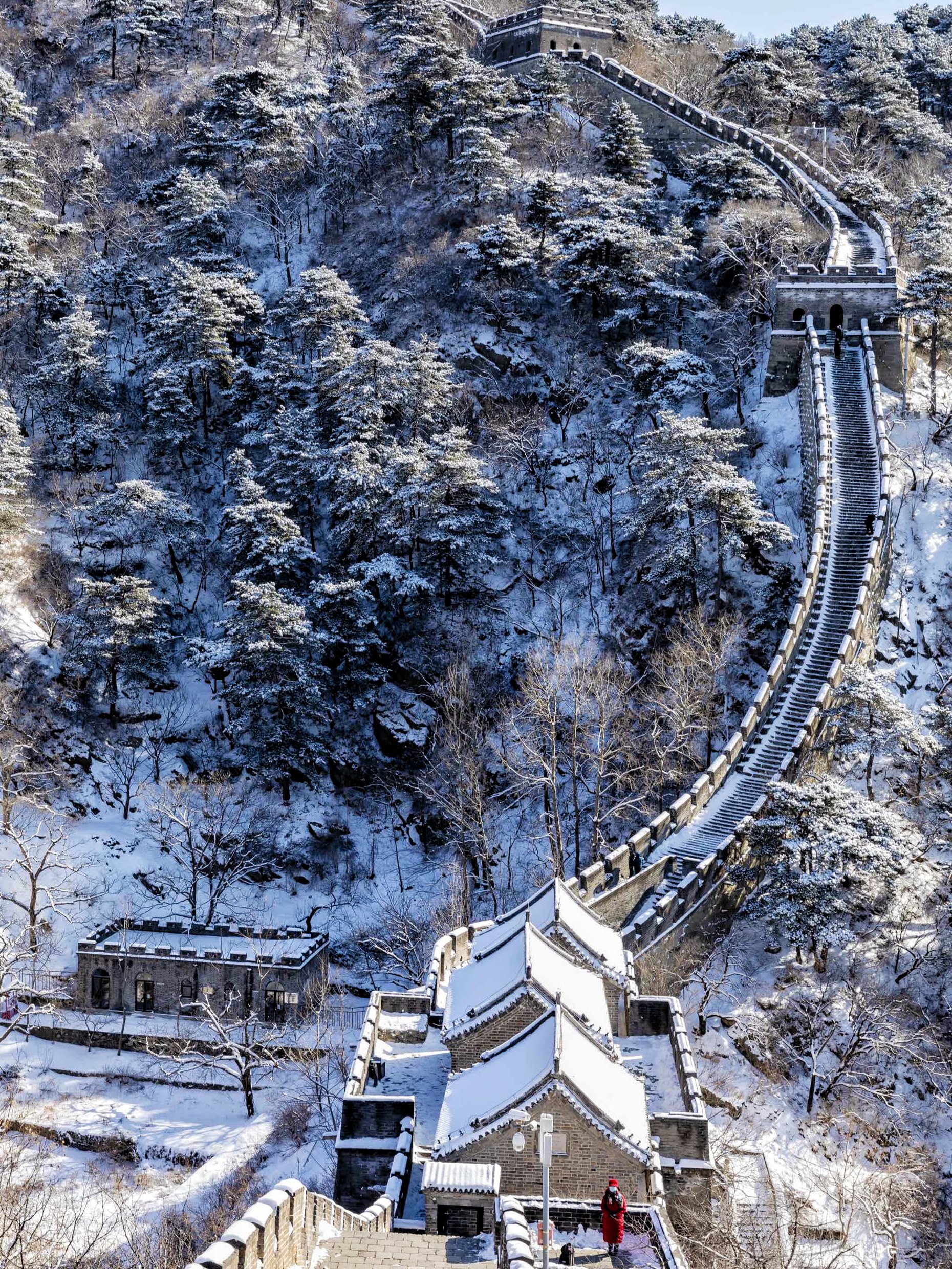 慕田峪雪景图片