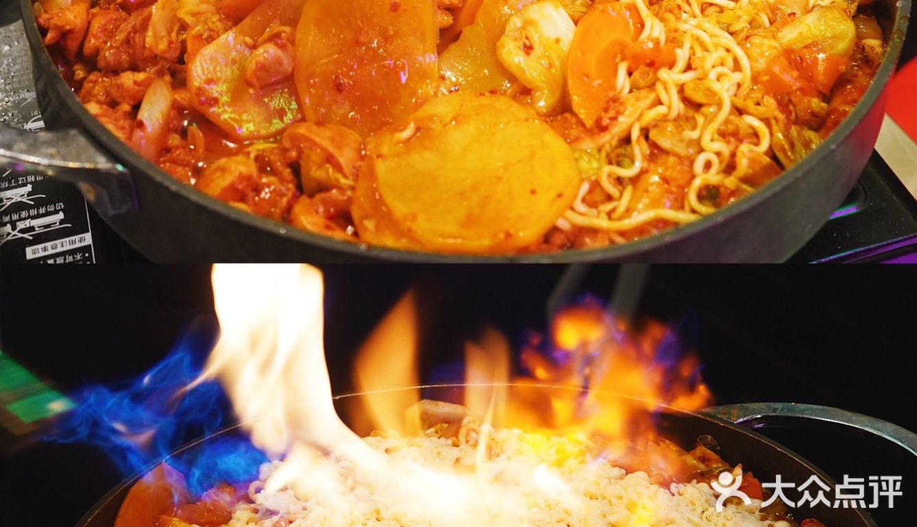 杭州首家‼️韩综同款韩国弘大烤肉🥓芝士瀑布辣炒🐓口味封神
