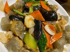 三鲜焖子-方城小吃店