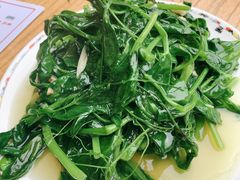 炒豌豆尖-人和水上飘(第一家店)