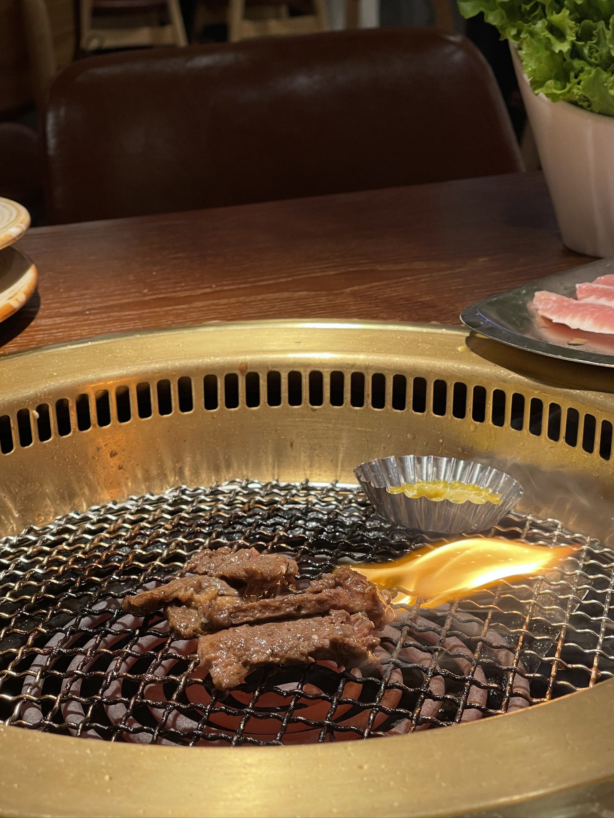 在敢野日式烤肉中备受推崇.横膈膜肉质细嫩,肥瘦相间