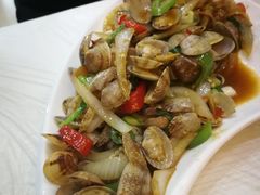 姜葱炒花甲-覃记海鲜美食餐厅