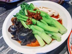 白灼菌菇菜心-新白鹿餐厅(虹桥南丰城店)