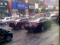 坐在窗户旁看见的马路-好利来(桂林路店)