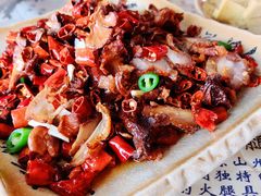 鸡油菌炒坛子肉-宋记冕宁土菜馆(海门渔村二店)