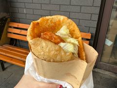 -小红车炸蛋葱油饼