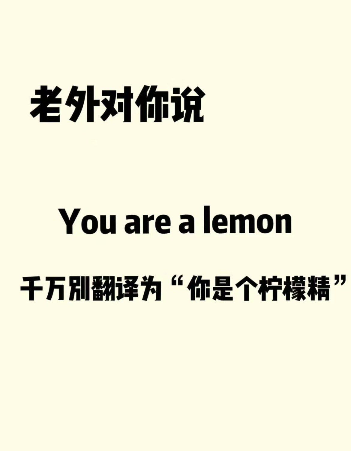 you are a lemon,什么意思?