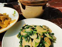 荠菜炒年糕-钱塘花园·宁波菜