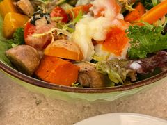 胡同田园温泉蛋烤炙蔬菜沙拉-玲婧胡同·生日蛋糕·餐厅(嘉里城店)