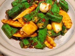 豆酱秋葵炒山药-南拳十三姨·潮汕砂锅粥·粤菜(西单大悦城店)