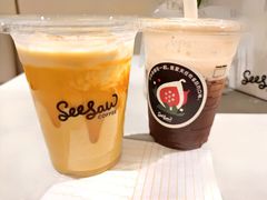 南瓜燕麦奶拿铁-Seesaw Coffee(上生新所店)