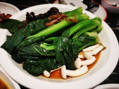 白灼菌菇菜心-新白鹿餐厅(虹桥南丰城店)