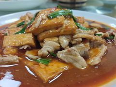 虎皮豆腐炒肉片-龙潭李鸭子同乐饭店