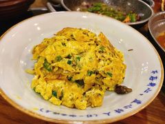 野胡葱炒土鸡蛋-吃饭皇帝大土家民族菜(正大广场店)