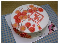 韩式豆沙裱花蛋糕-皇子烘焙手作 prince baking(天河店)