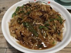 尖椒茄子肉丝打卤面-四姐妹东北饺子(沙尾路店)