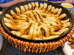 排骨豆角卷子-华盛园卷子王农家菜水库鱼