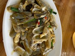姜葱炒圣子-明记海鲜大排档(巽寮湾店)