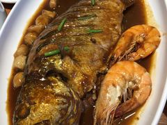 葱烧深海黄鱼-渔家风味·鲅鱼水饺·央视展播·海鲜天津菜(开发区店)