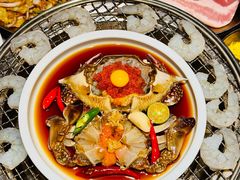 -草家酱蟹炭火烤肉店(珲春南路一店)