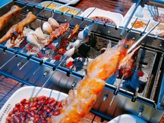 烤虾-三个蒙古大叔羊肉串(大宁店)