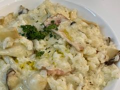 奶油蘑菇培根烩饭-爱茉莉意大利西餐厅