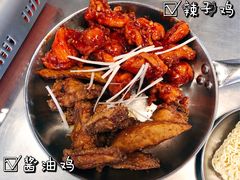 辣子鸡拼酱油鸡-MI WU FACTORY米屋美食工厂餐厅(绿地店)