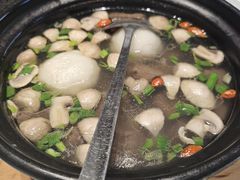 蘑菇肉丝鹅血汤-金典银峰老鹅馆·昆山菜(亭林公园店)