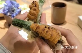Sea Urchin and Zucchini Flower Stuffed with Crab Meat