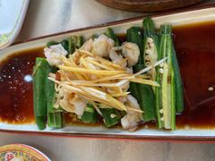 秋葵炒虾仁-砂锅居(西四店)