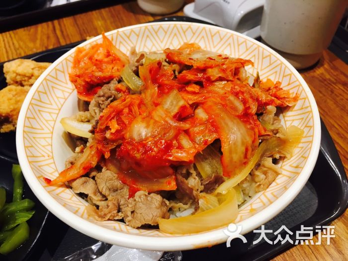 食其家牛丼咖喱(滨海伊势丹店)泡菜牛肉双拼饭图片 第2张