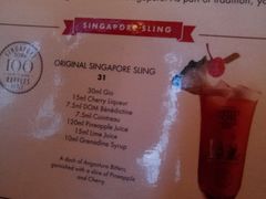 菜单-Long Bar(莱佛士酒店)