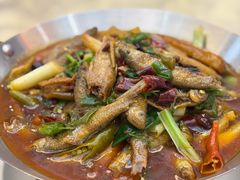 酸辣茴香小鱼-谢师酒家
