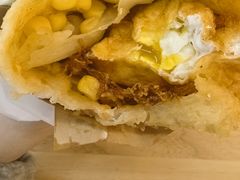 -小红车炸蛋葱油饼