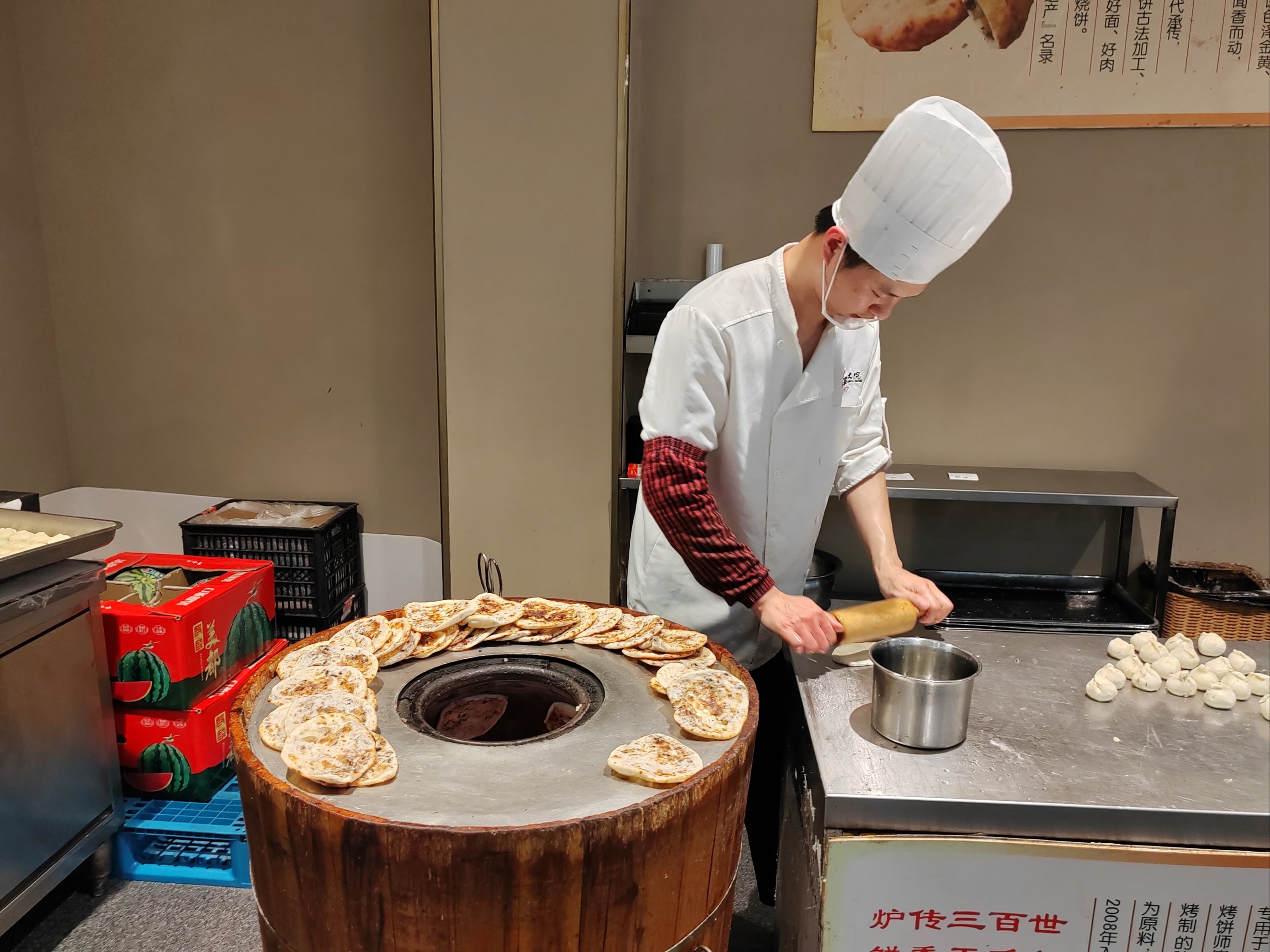 自制铁锅烧饼炉子图片