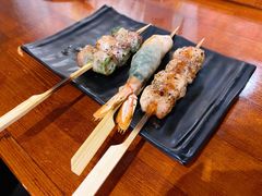 苏叶烤鸡皮虾-鸟串烧Yakitori