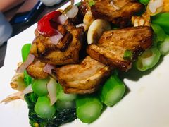菜心遠炒叉燒肉-黄但记老店·陈村粉食府