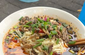 Chicken Offal and Leek Noodles
