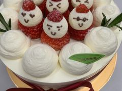 雪人蛋糕8寸-花花卷卷·鲜食蛋糕(静安久光百货店)