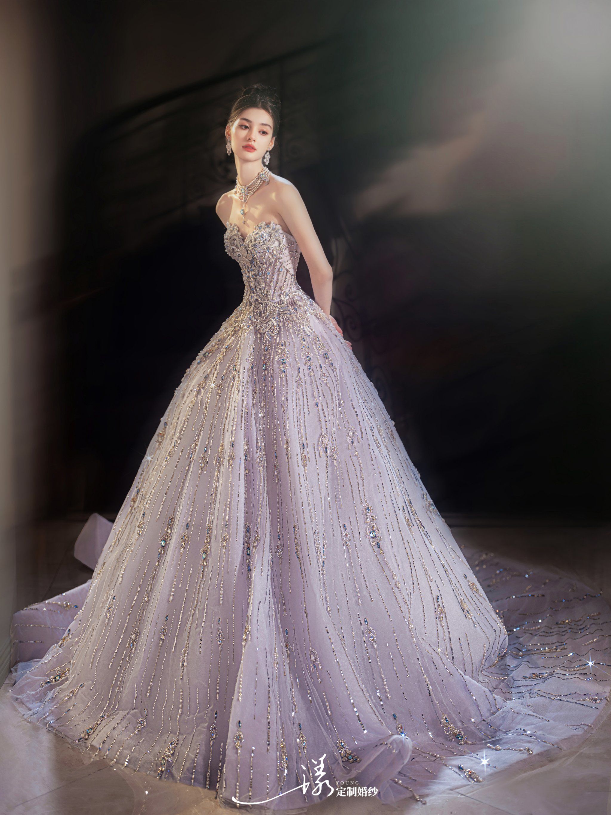 梦幻般的星空晚裙