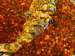 泡豇豆藿香烧江团-高坎一品甲鱼庄(两河店)